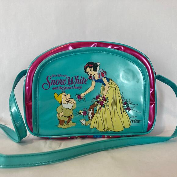 Vintage 90s Disney Pyramid Handbags Snow White and the Seven Dwarfs Kids Purse - Picture 1 of 12